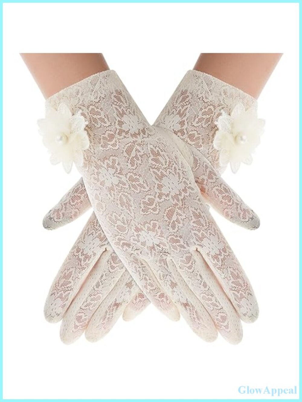 Lace Floral Gloves for Tea Party, Bridal, Opera & Cosplay - Touch Screen